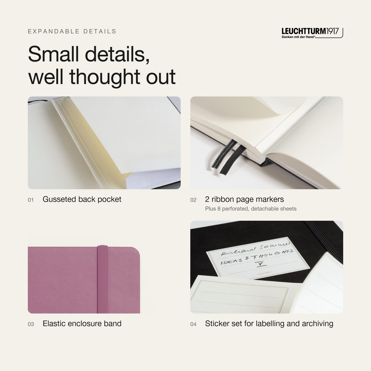LEUCHTTURM1917 2027 Hardcover Daily Planner Medium (A5) - Dusty Rose