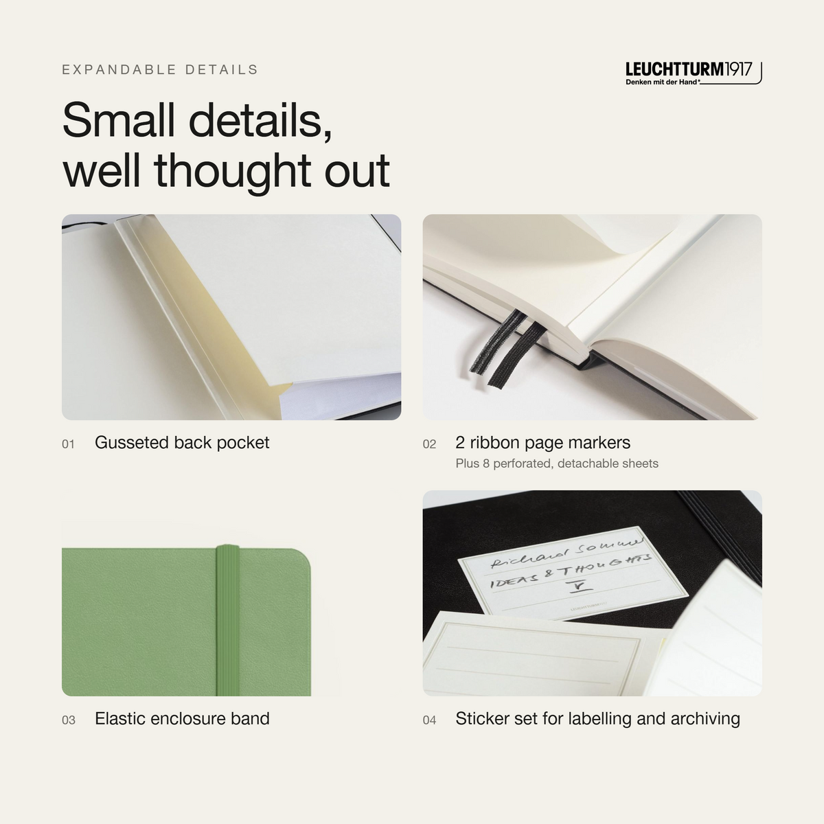 LEUCHTTURM1917 2027 Hardcover Daily Planner Medium (A5) - Sage
