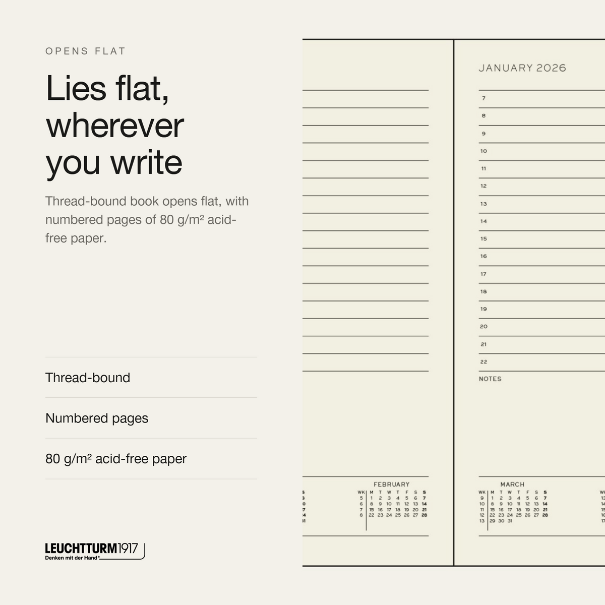 LEUCHTTURM1917 2027 Hardcover Daily Planner Medium (A5) - Sage