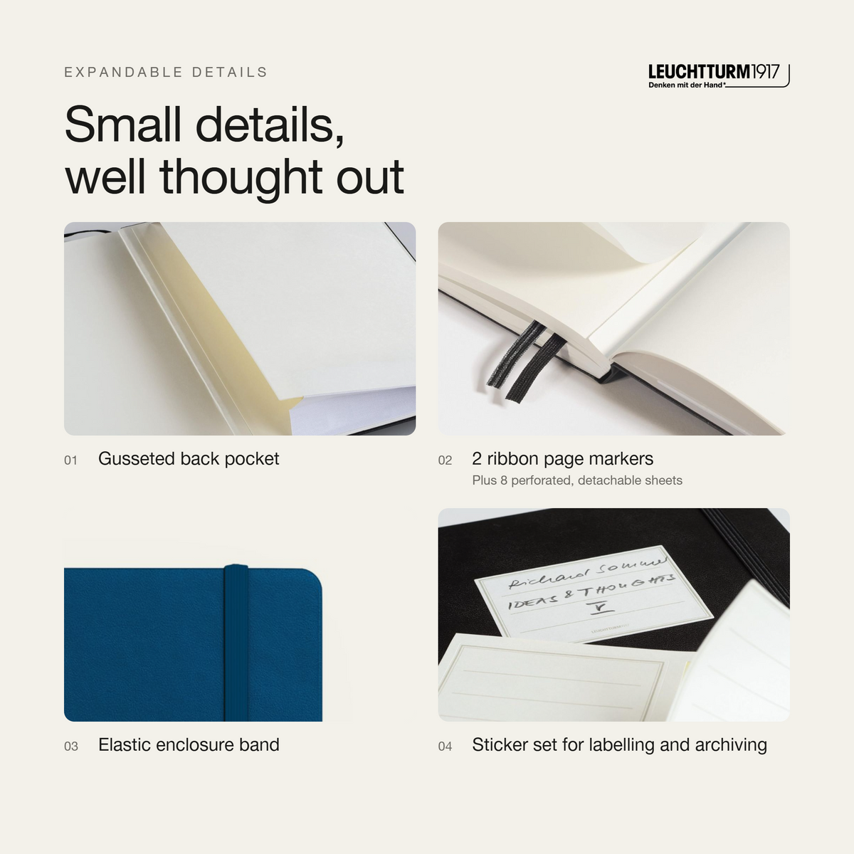 LEUCHTTURM1917 2027 Hardcover Daily Planner Medium (A5) - Indigo