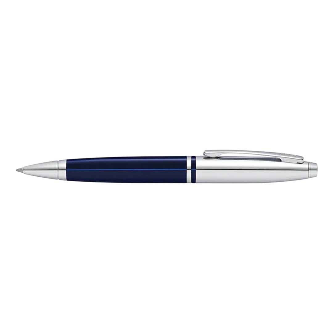 Cross AT0112-3 Calais™ Chrome & Blue Lacquer Ballpoint Pen
