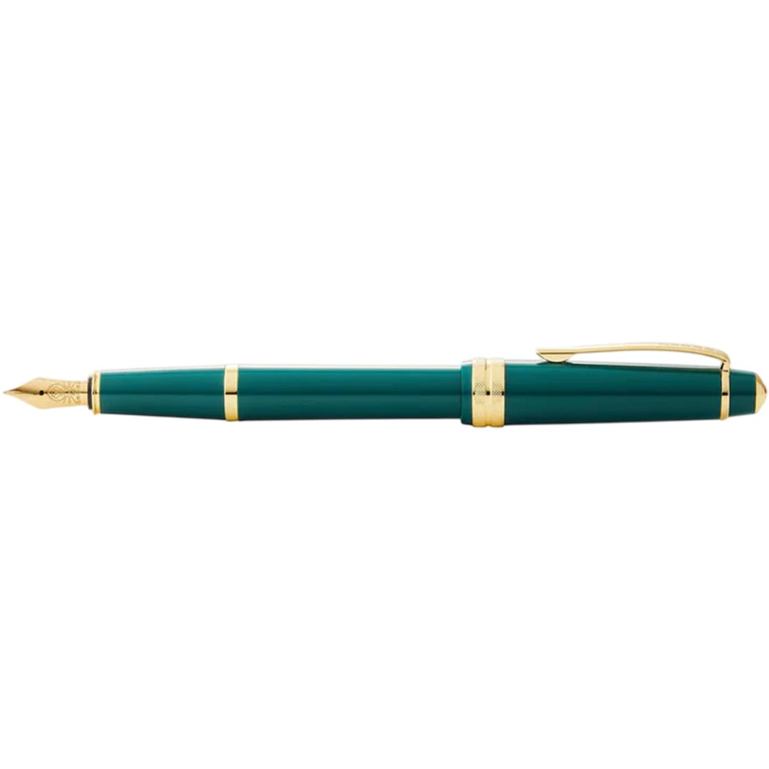 Cross AT0746-12MS Bailey Light™ Polished Green Resin and Gold Tone Fine Nib Fountain Pen