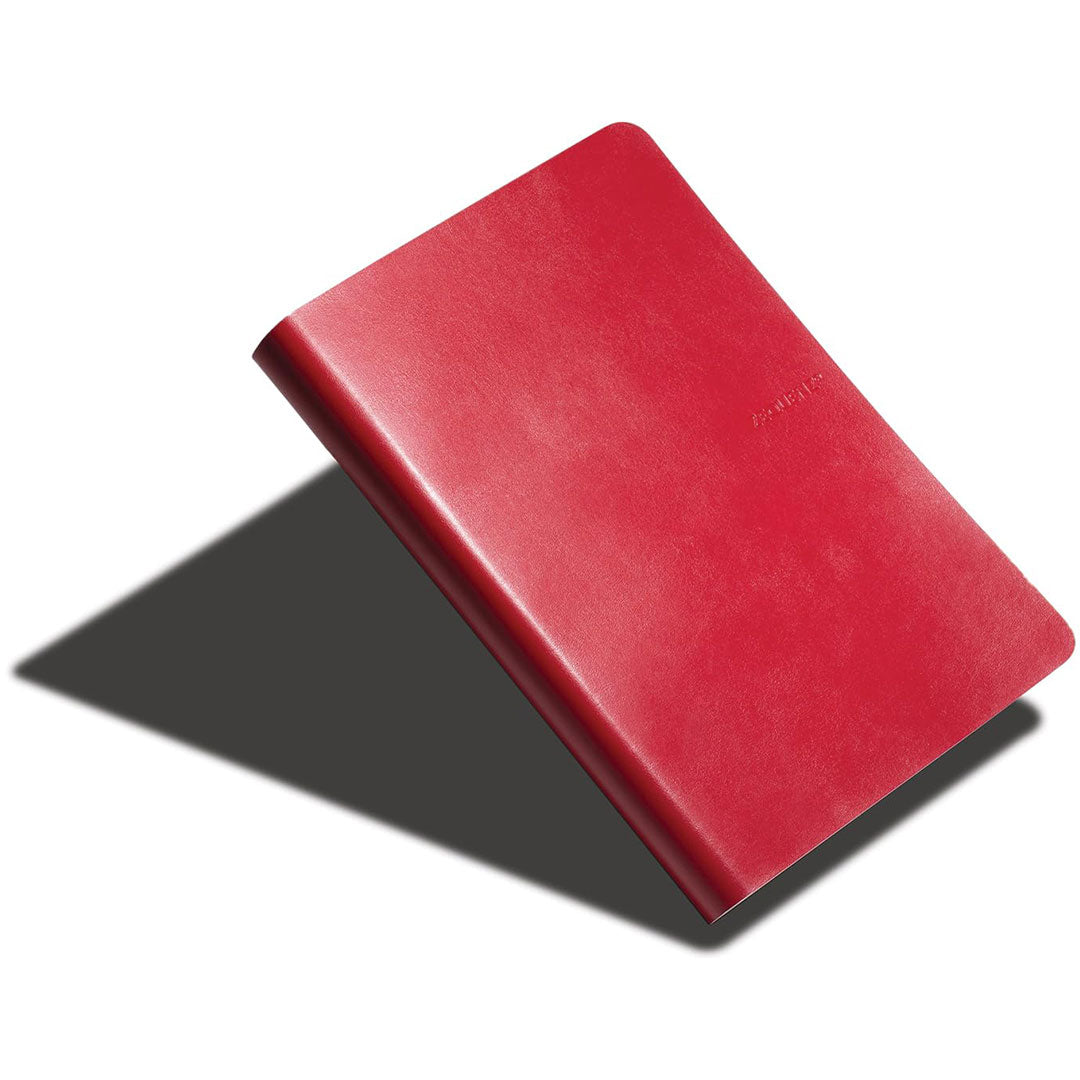 Zequenz A5 Size Red Notebook Journal Blank Acid Free Paper 280 Pages 100GSM 360 Degree Flexibility 100% Handmade PU and White paper Classic Signature Series Bookmark Included