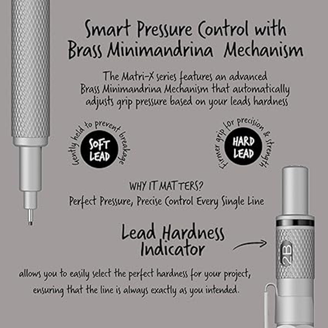 Scrikss | Matri-X | Mechanical Pencil | Light Gray-0.7mm