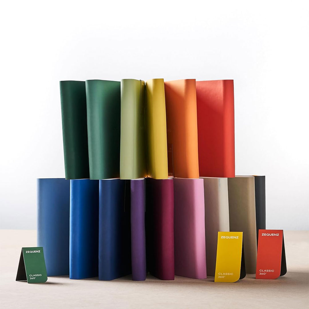 Zequenz A5 Size Terra Brown Slim Notebook Squared Acid Free Paper 200 Pages 80GSM 360 Degree Flexibility 100% Handmade Fountain Pen Friendly Color Series Bookmark Included