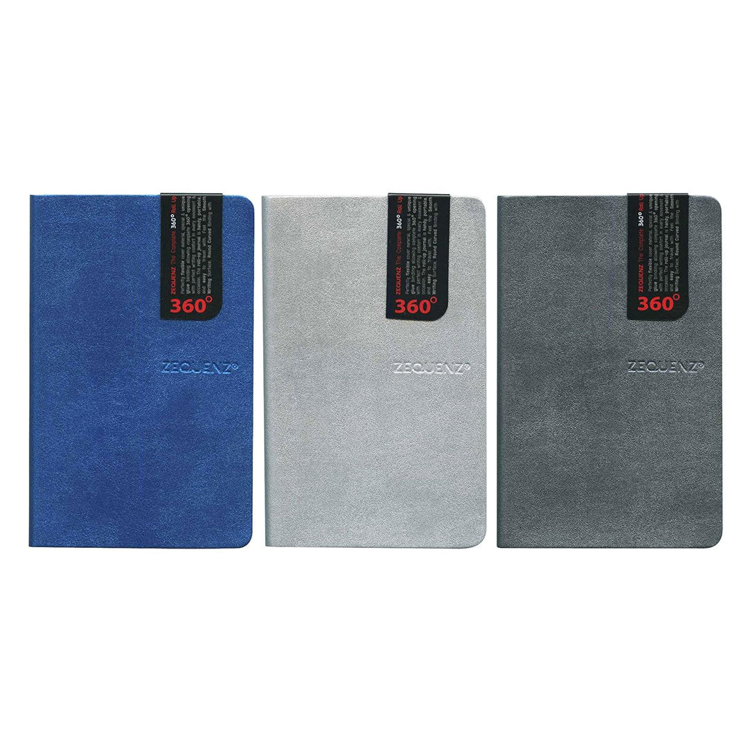 Zequenz A6 Notebook – Dark Grey | Squared | 128 Sheets, 70 GSM | Soft Cover Journal | Galaxy Series