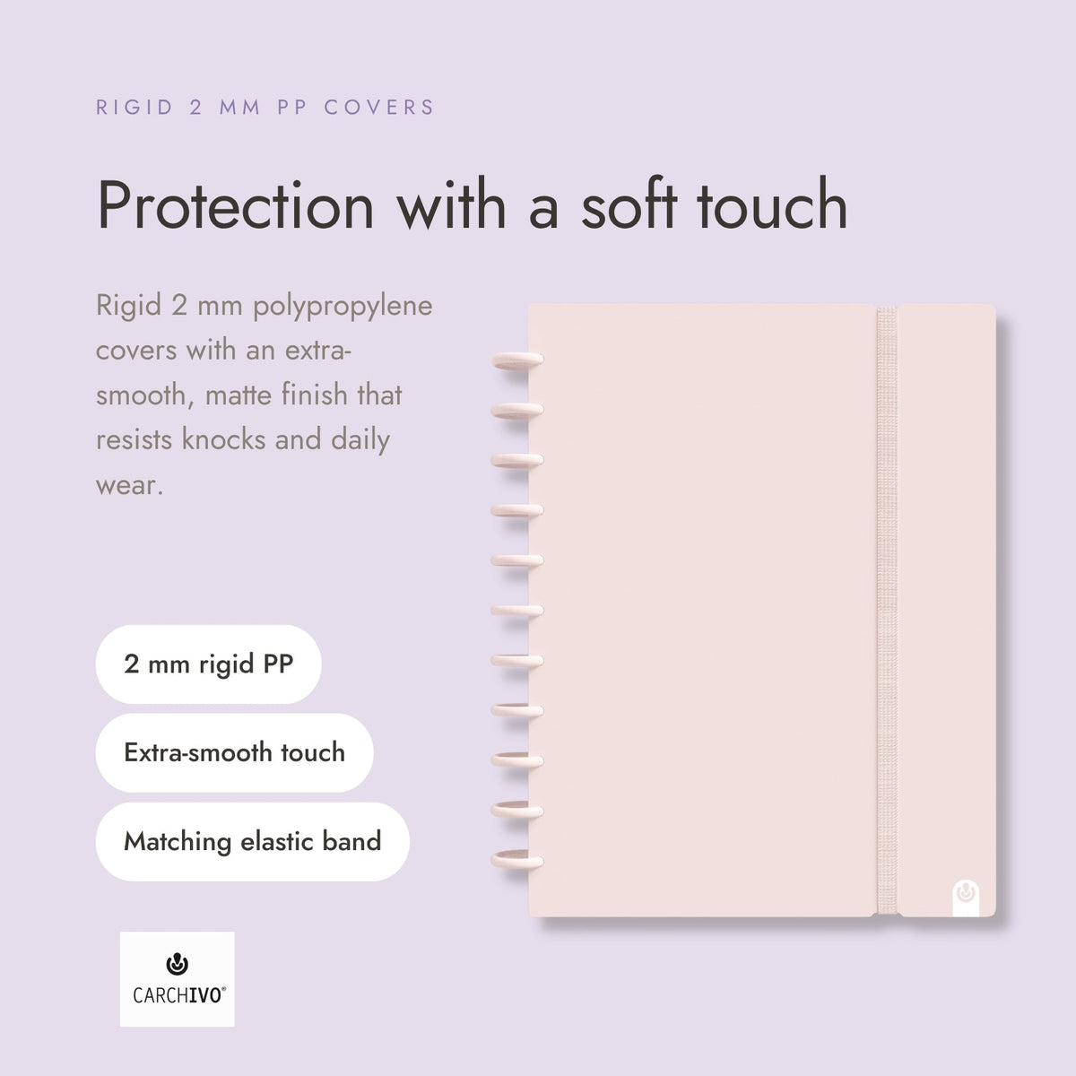 Carchivo Ingeniox A4 Ruled Notebook Pastel - Pink