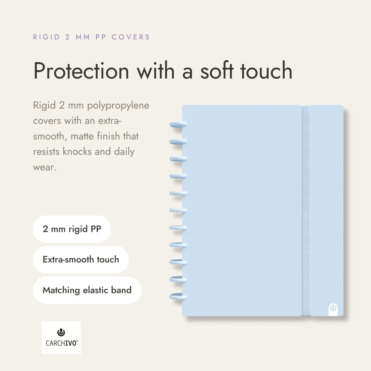 Carchivo Ingeniox A4 Ruled Notebook Pastel - Blue