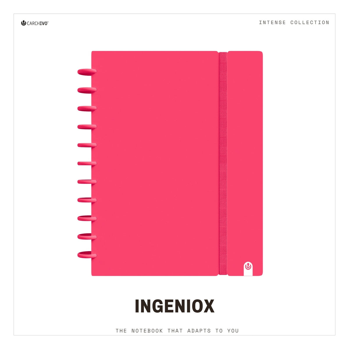 Carchivo Ingeniox A4 Gridded Notebook Intense - Red