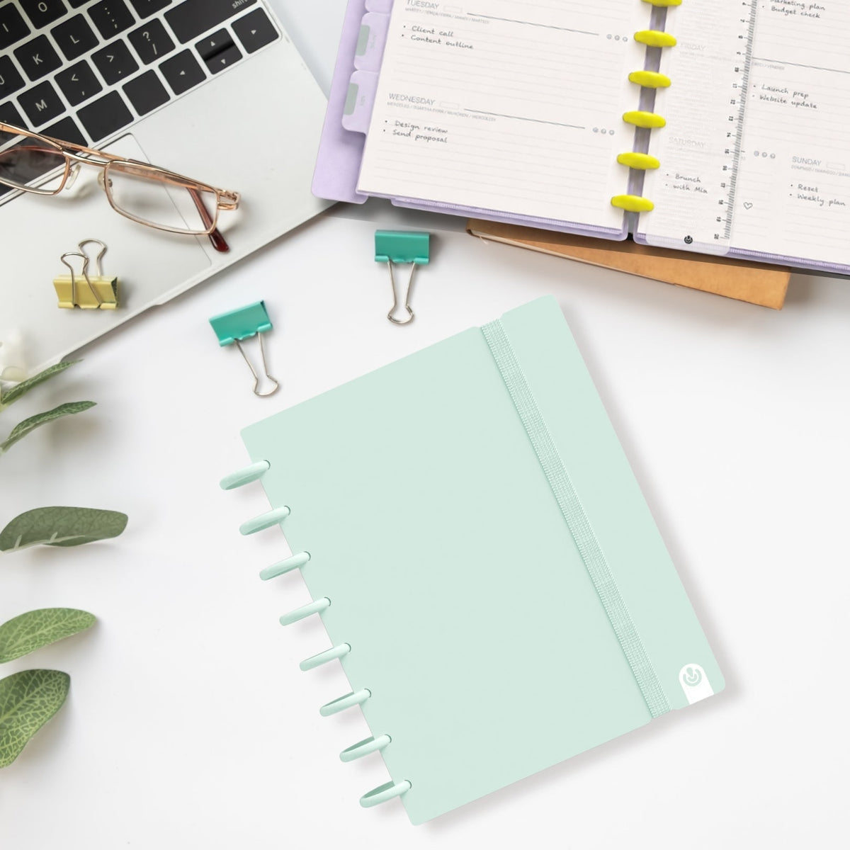 Carchivo Ingeniox A4 Gridded Notebook Pastel - Mint