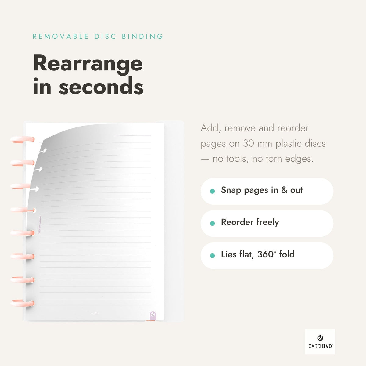 Carchivo Ingeniox A4 Gridded Notebook Pastel - Mint