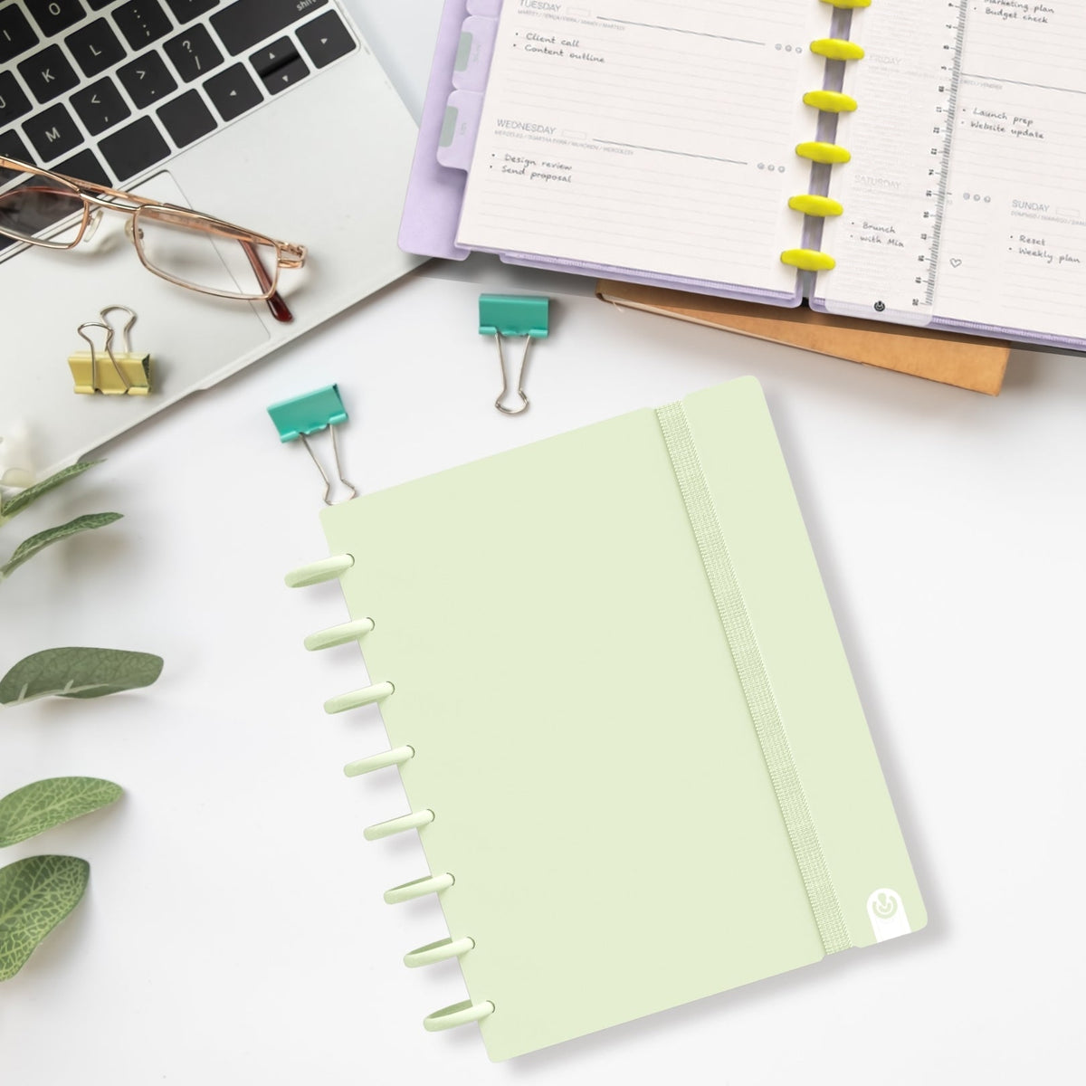 Carchivo Ingeniox A4 Gridded Notebook Pastel - Green