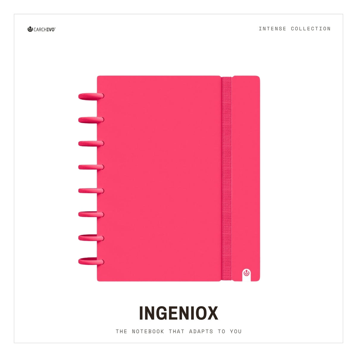 Carchivo Ingeniox A4 Grid Notebook Intense - Red