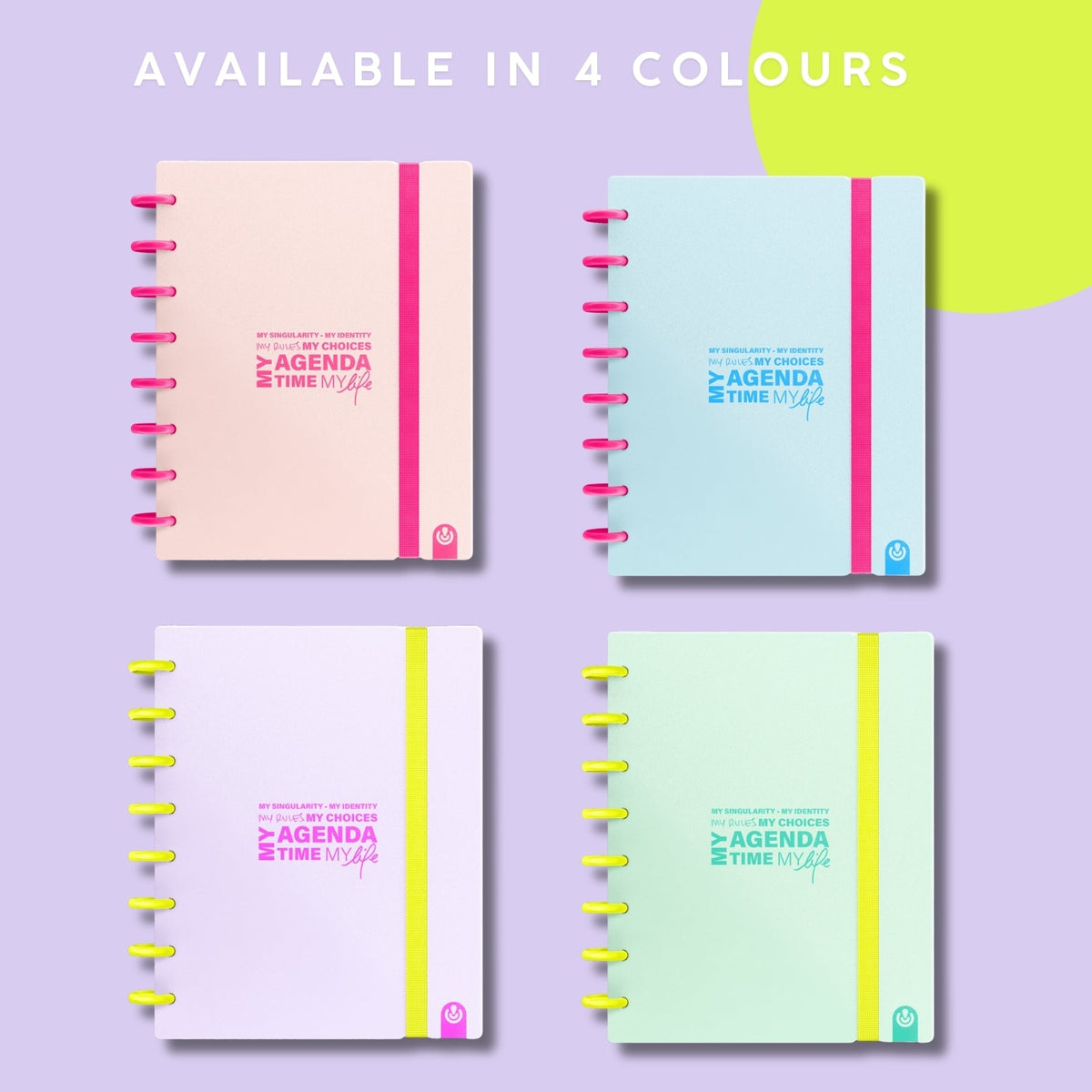 Carchivo Ingeniox Undated Planner Neon Pastel - Mauve