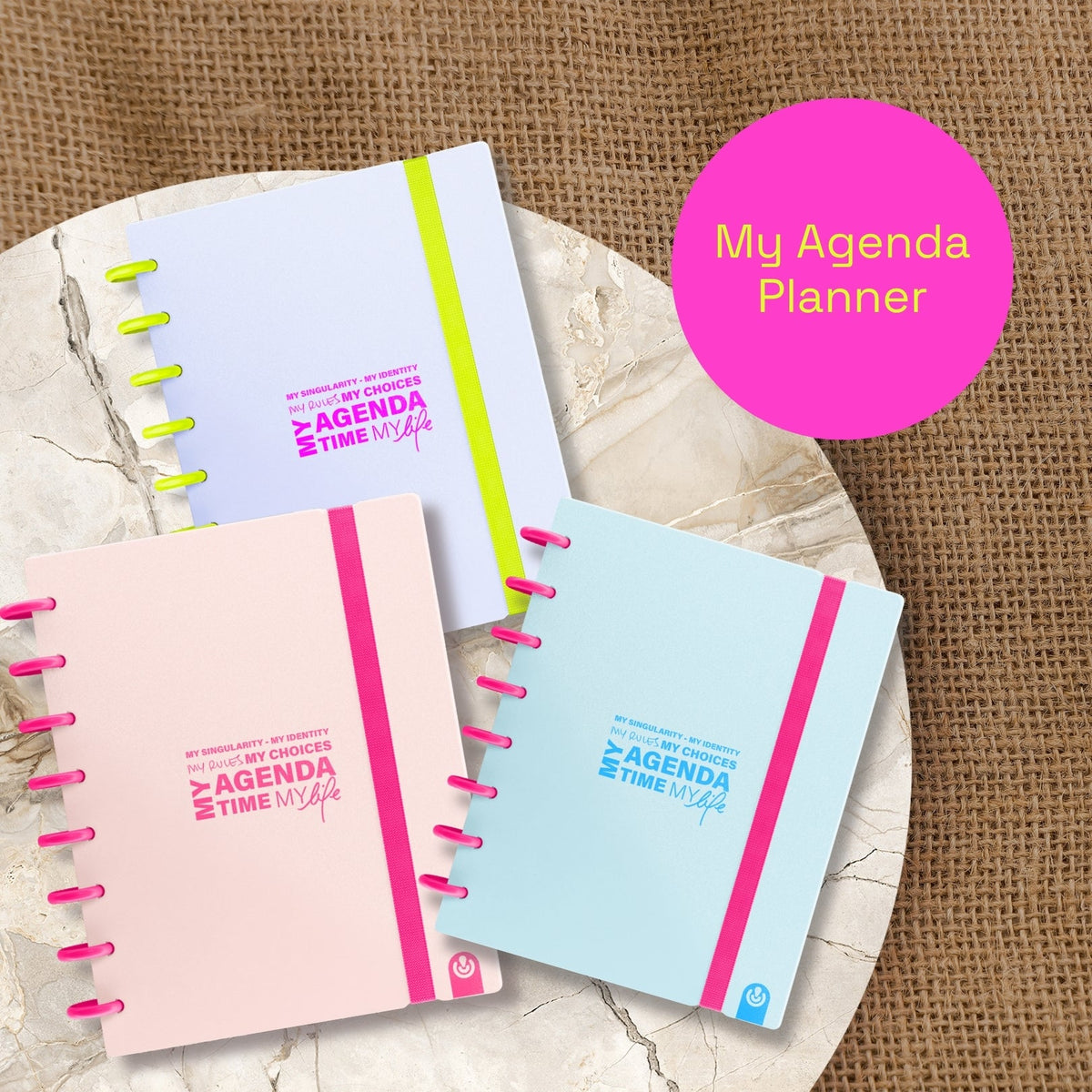 Carchivo Ingeniox Undated Planner Neon Pastel - Mauve