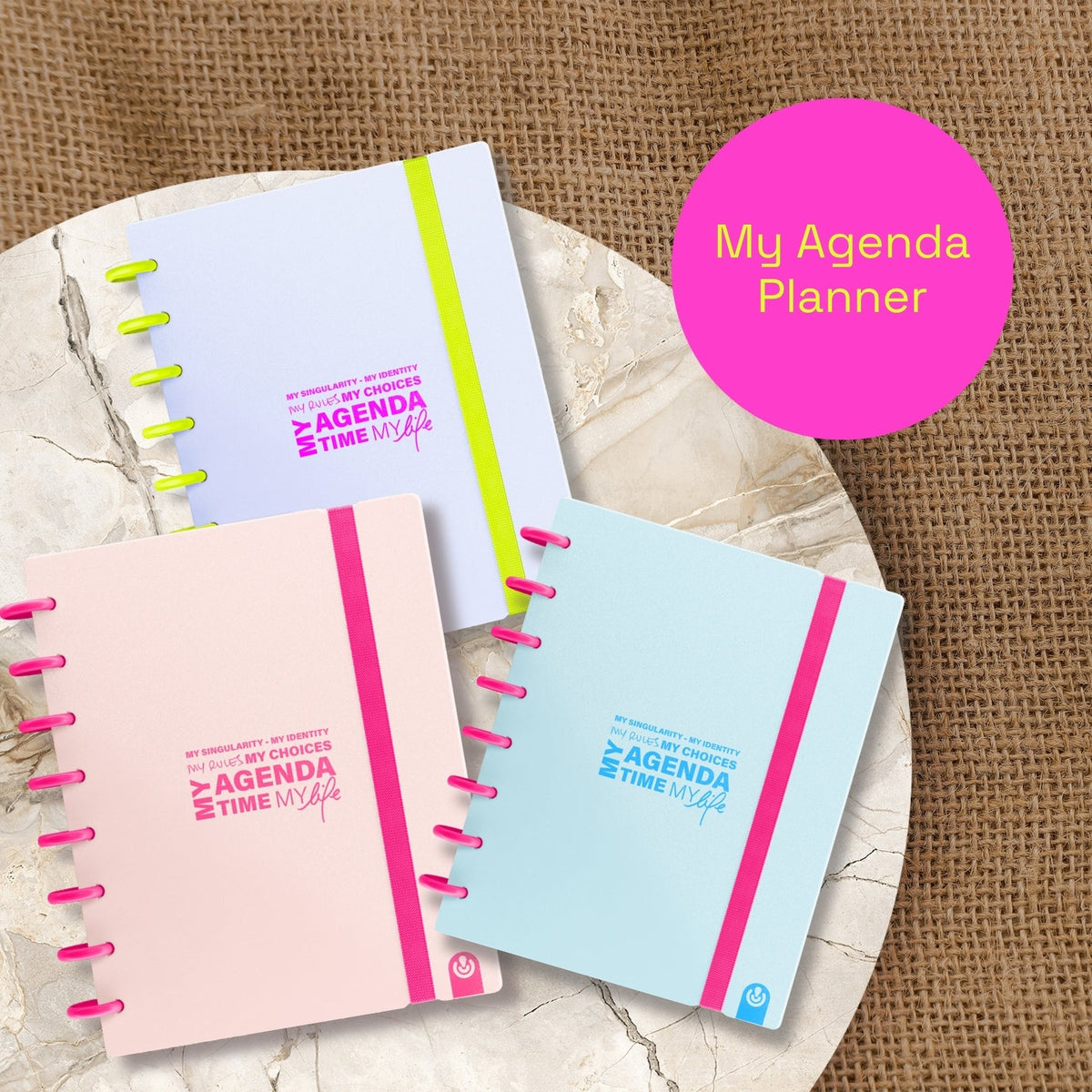 Carchivo Ingeniox Undated Planner Neon Pastel - Pink