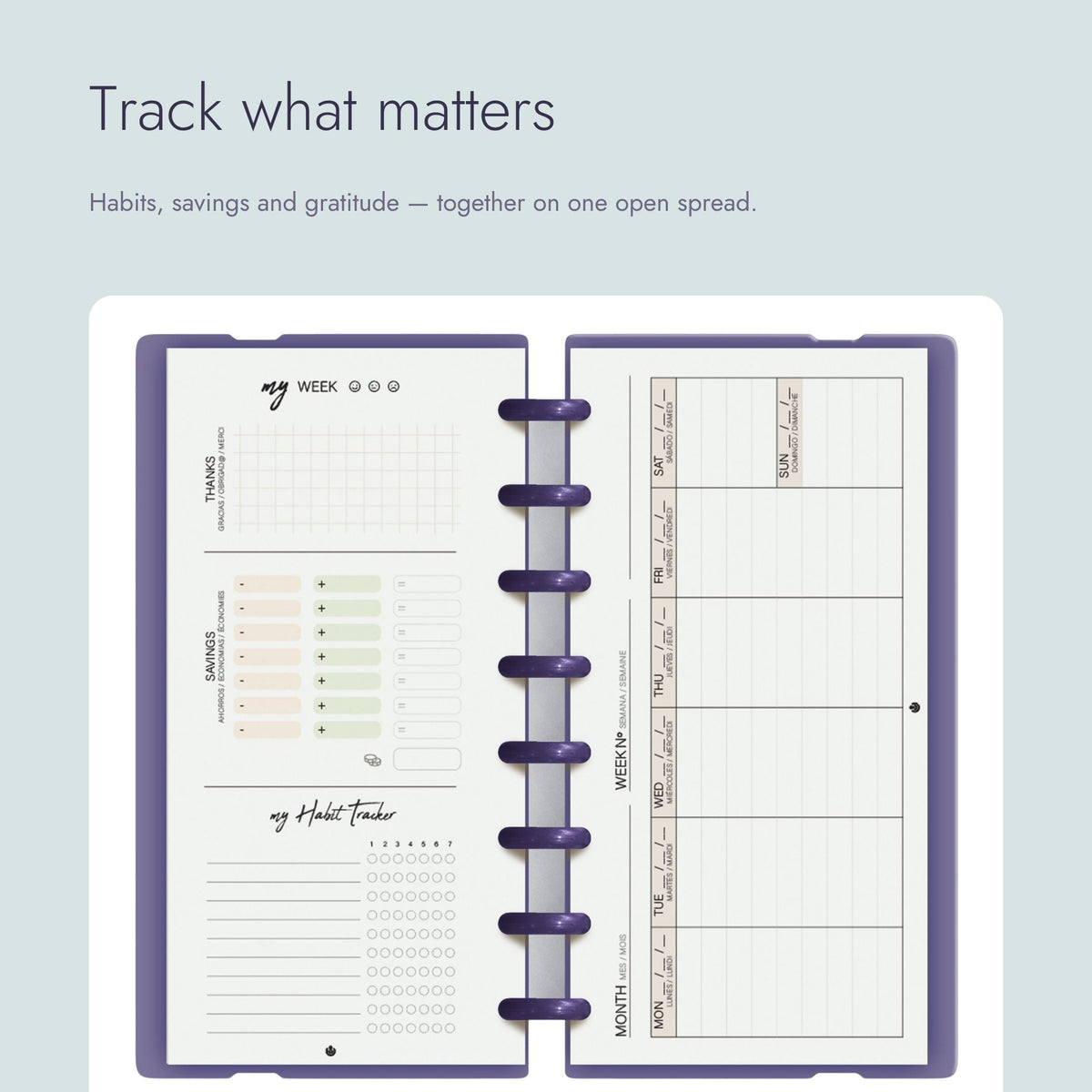 Carchivo Ingeniox My Week Planner & Checklist - Turquoise