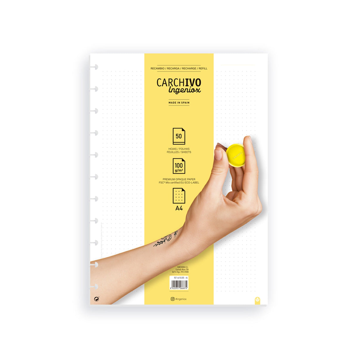 Carchivo Ingeniox Notebook Refill - Dotted A4