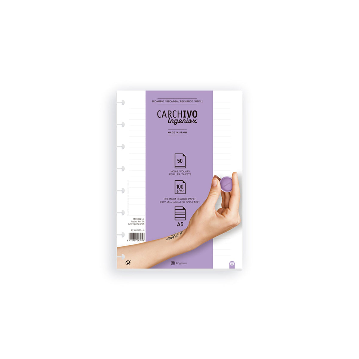 Carchivo Ingeniox Notebook Refill - Lined A5