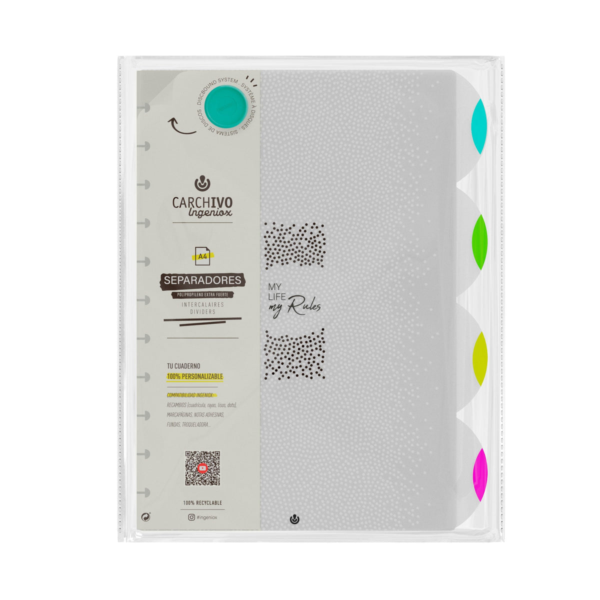 Carchivo Ingeniox Dividers A4 - Neon