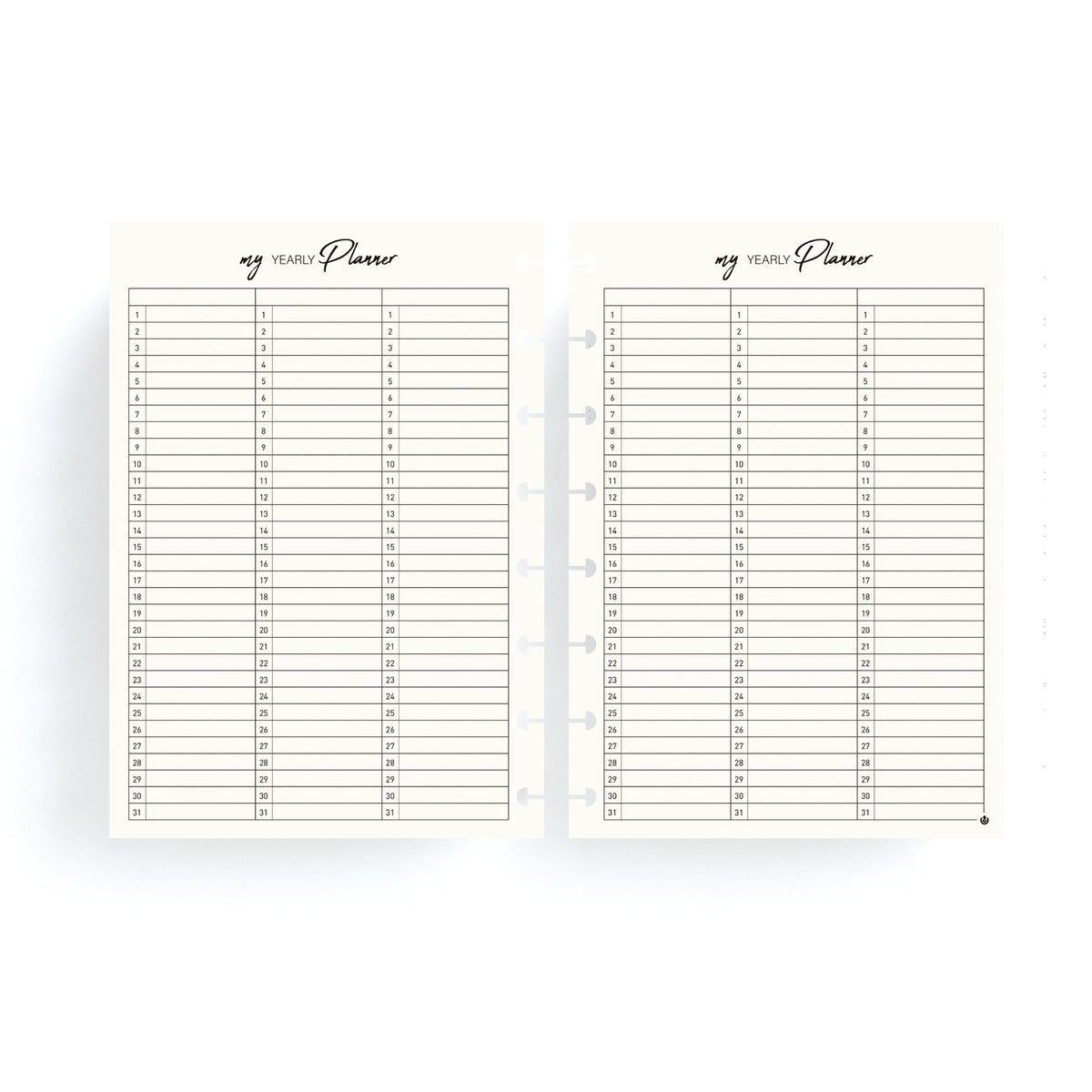 Carchivo Ingeniox My Planner A5 Refill - Weekly View 144 Pages