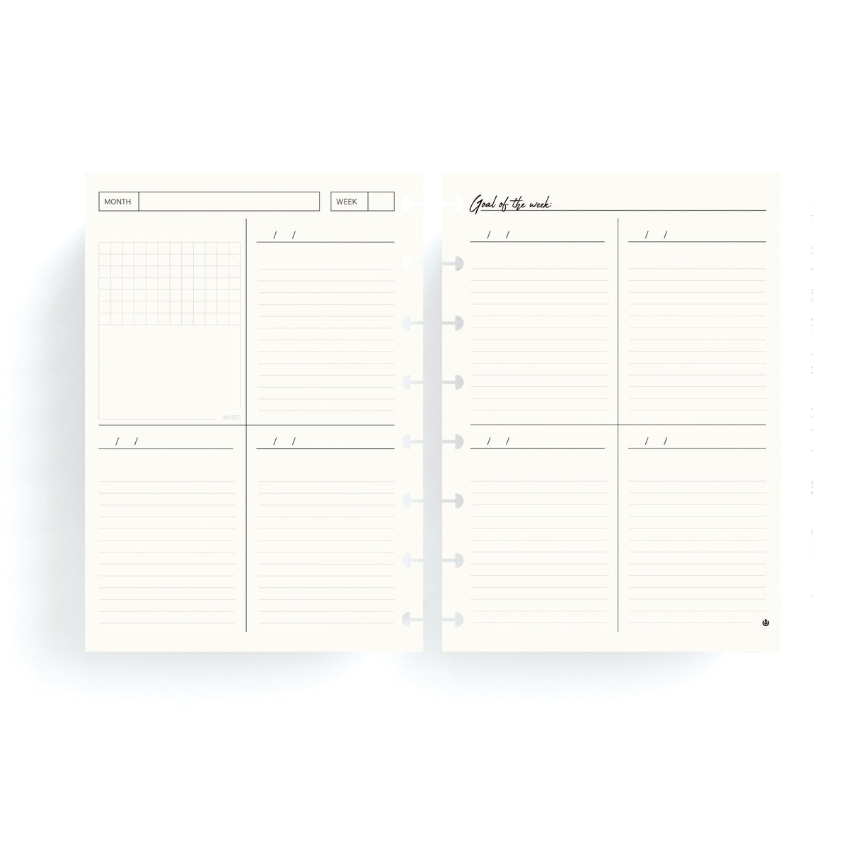 Carchivo Ingeniox My Planner A5 Refill - Weekly View 144 Pages