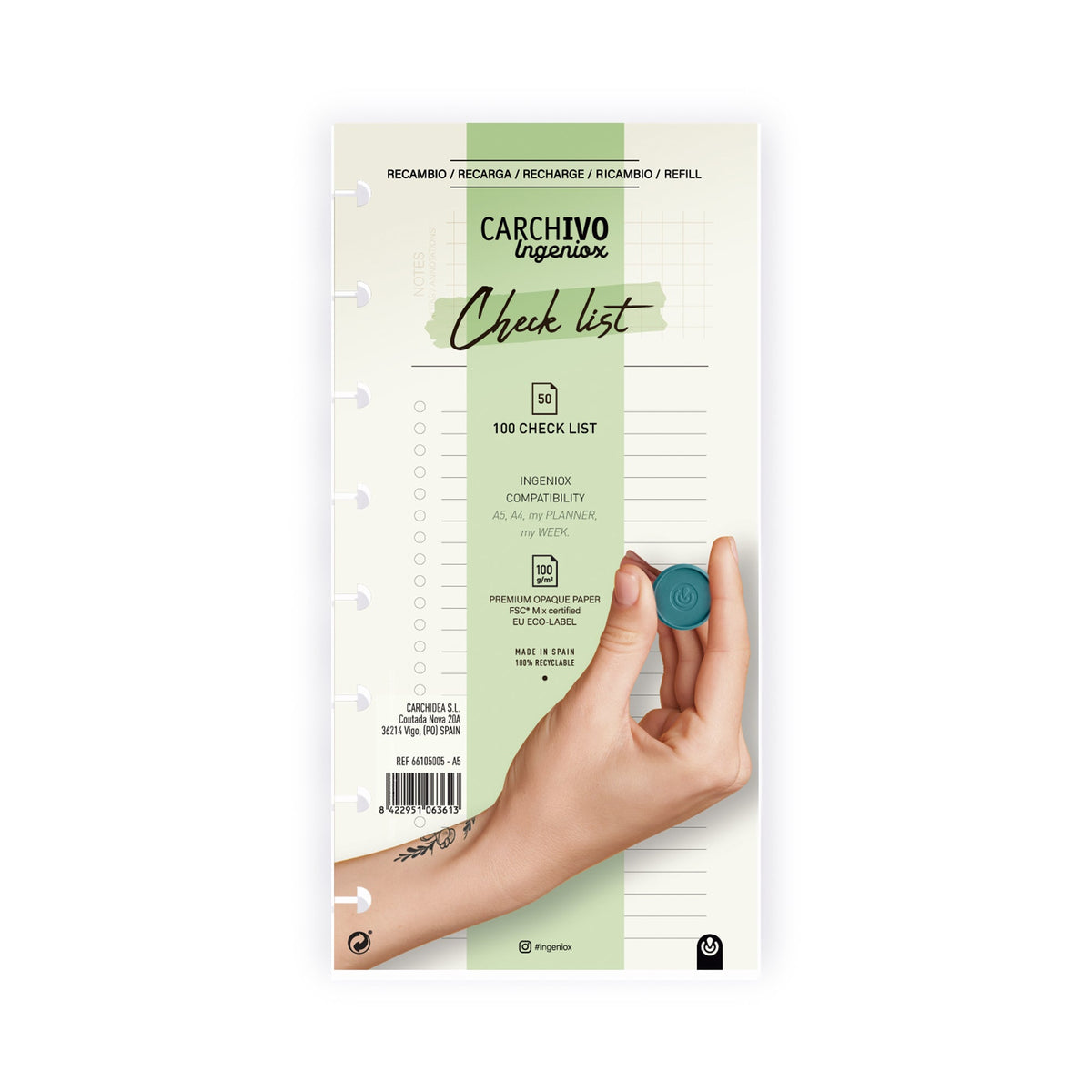 Carchivo Ingeniox Checklist Refill