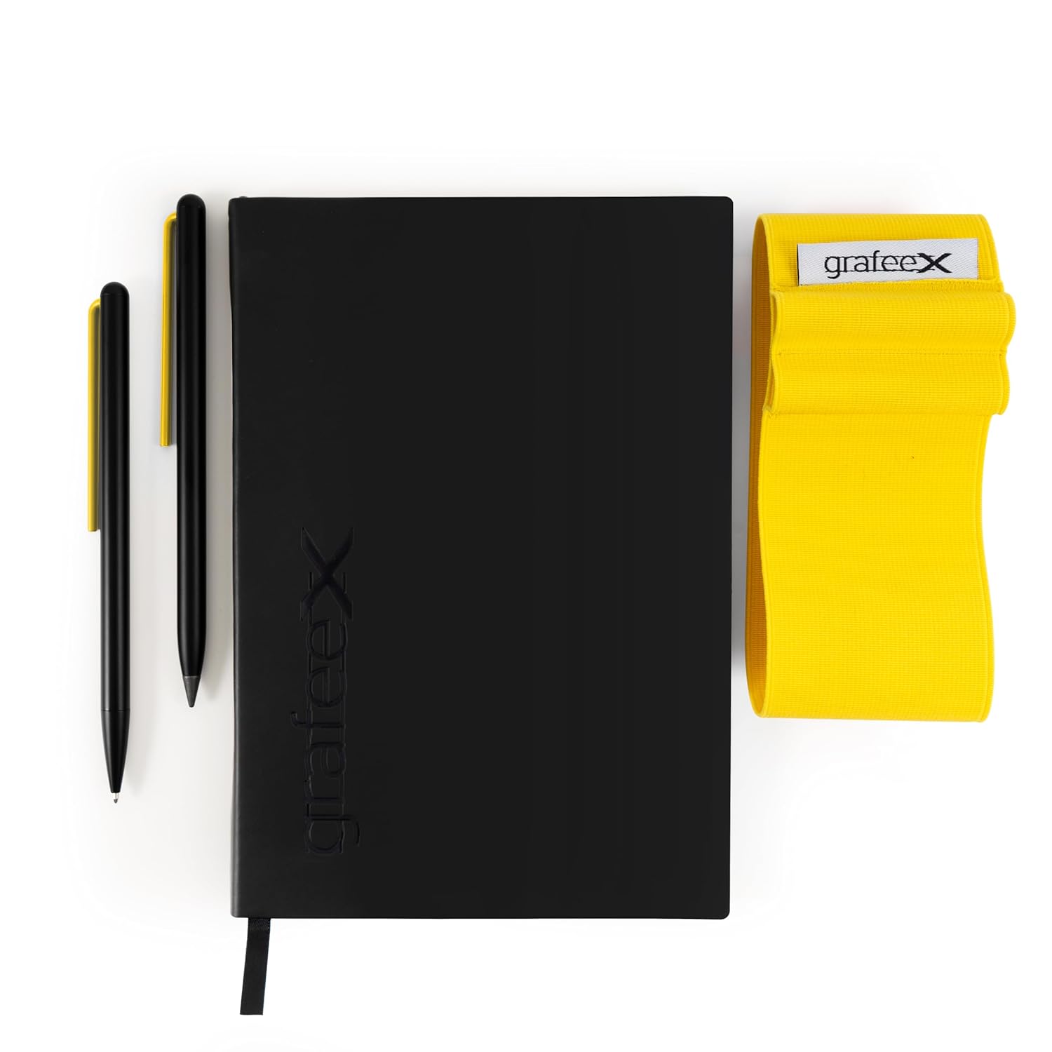 Pininfarina Grafeex Writing Pencil & Ballpoint Set with Stone Paper Notebook – Yellow