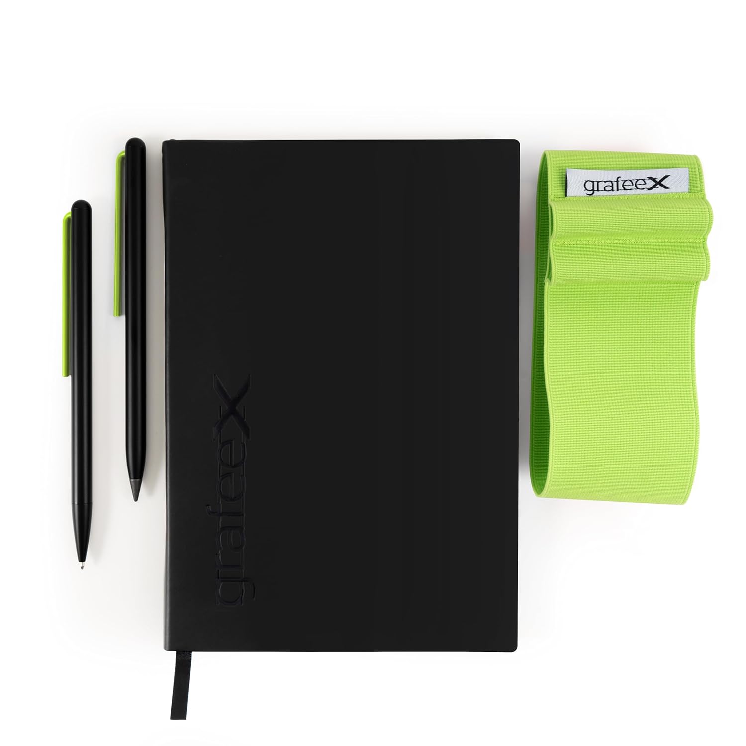 Pininfarina Grafeex Writing Pencil & Ballpoint Set with Stone Paper Notebook – Green