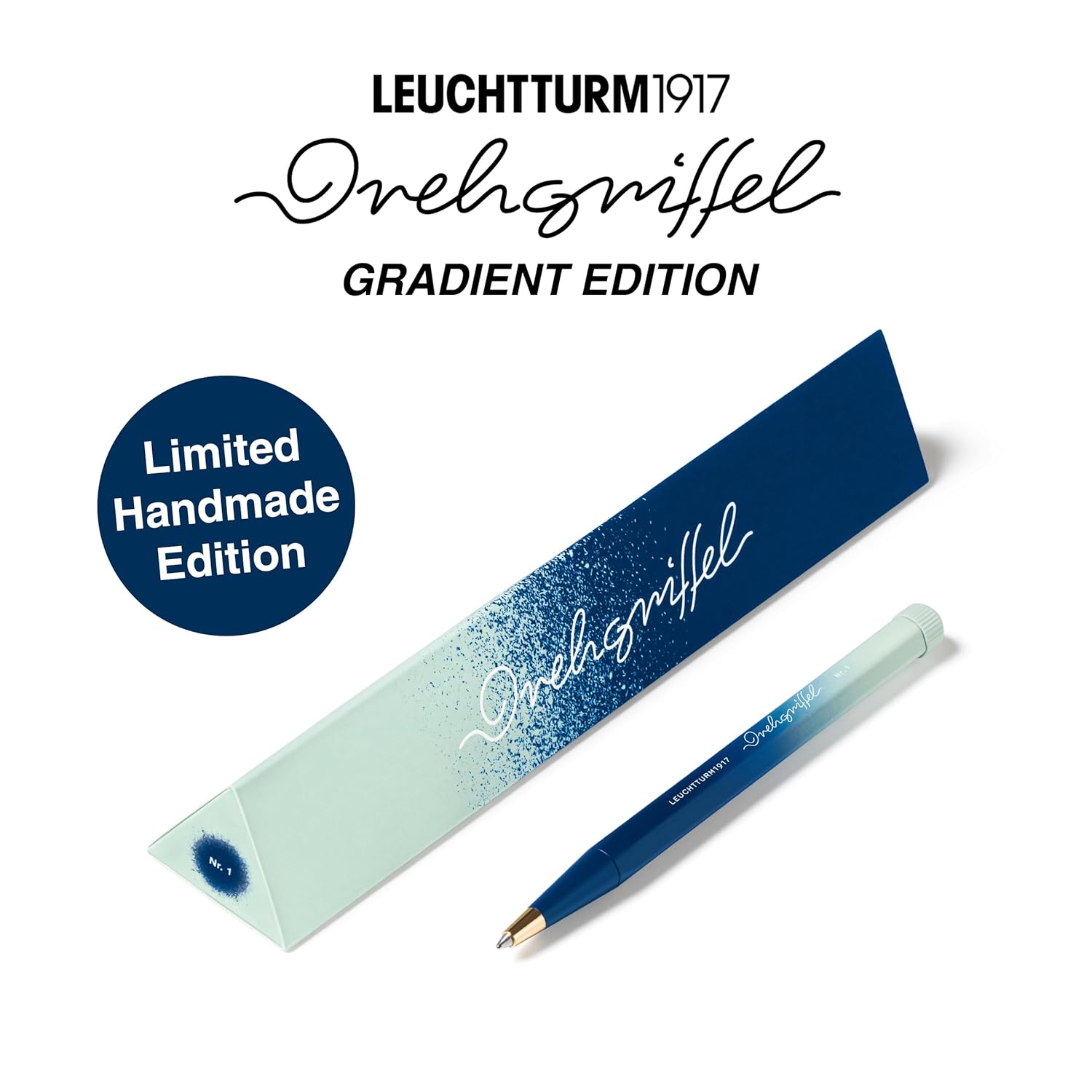 LEUCHTTRUM1917 | Gradient Edition | Ball Point Pen | Black Ink | Drehgriffel No. 1 | Navy Mint/Green