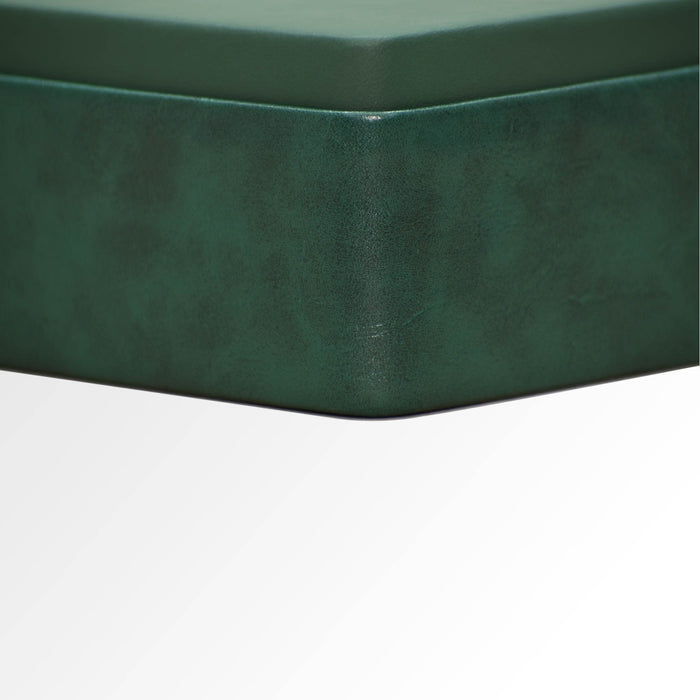 Unmet Desire Tissue Box Holder for Home and Office in Premium Faux Leather | Size: 9.5 x 4.5 x 2.5(H) Inches | Moderno Green