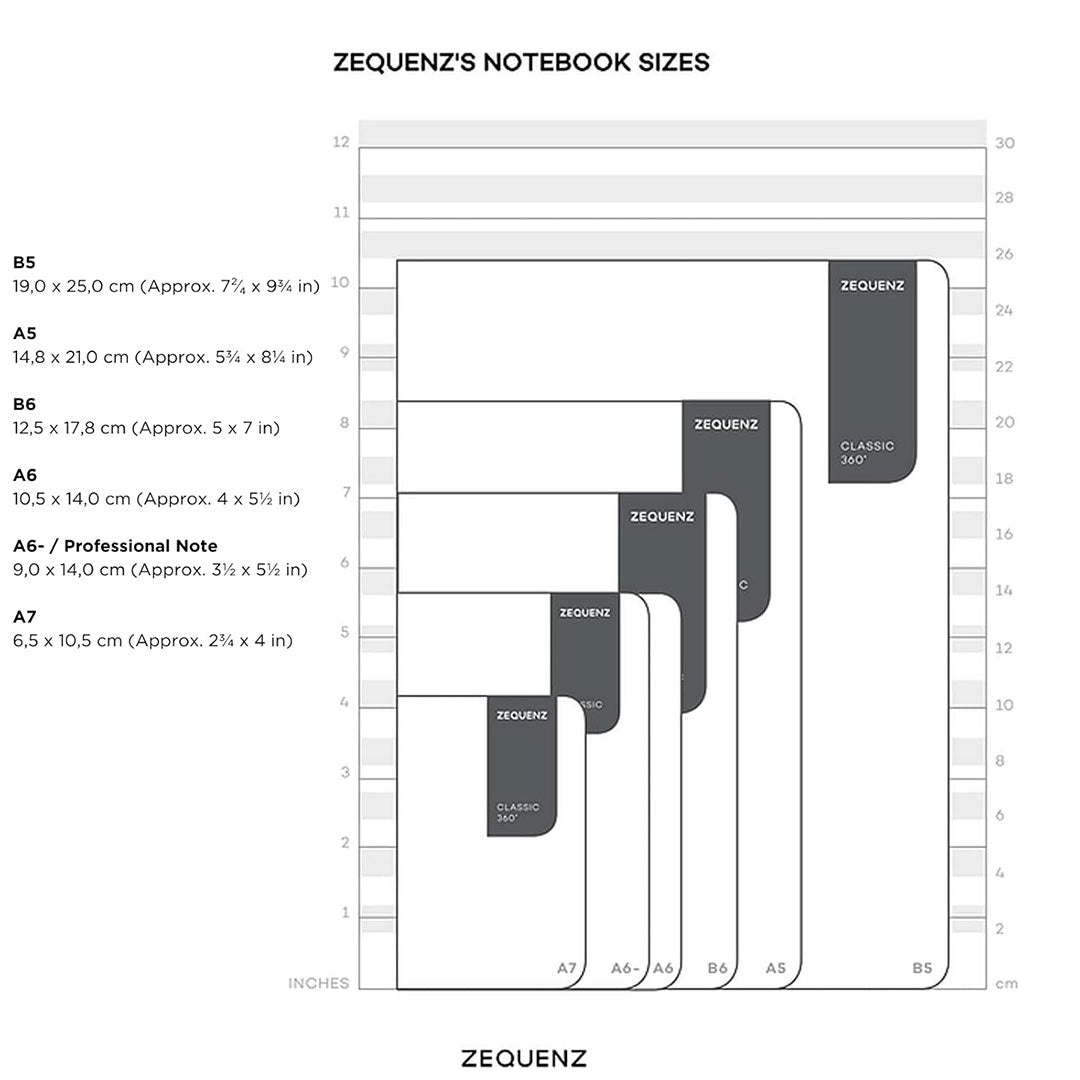 Zequenz The Color Notebook A6 Professional Note Surm Grey Checked