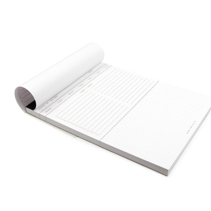 7mm Between the Lines | Today's Agenda | Notepad | Pack of 2 | Black