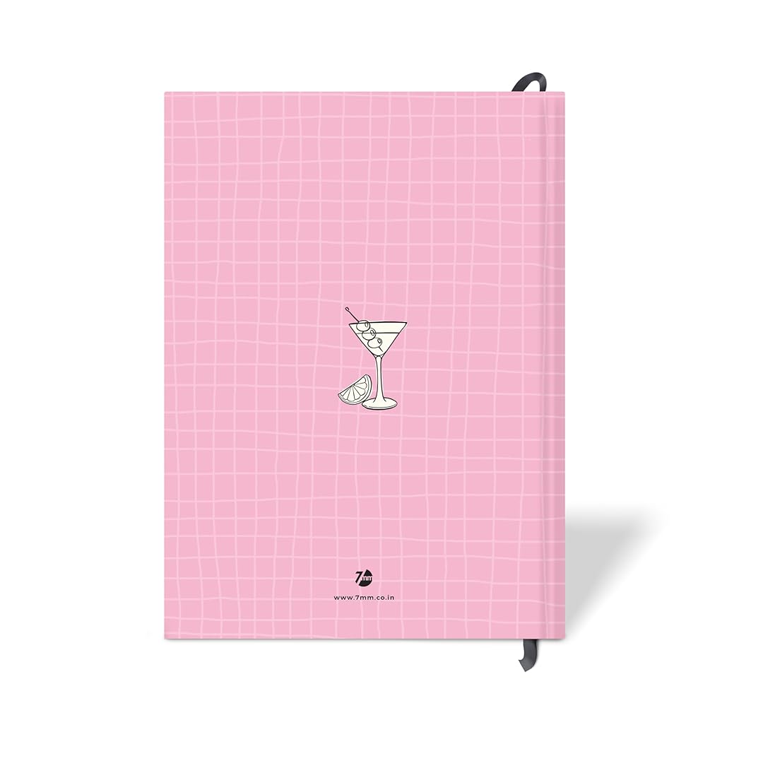 7mm Recipe Journal | Make your own Recipe and Cook Book | A5 Size | Hardbound and Laminated | Pink