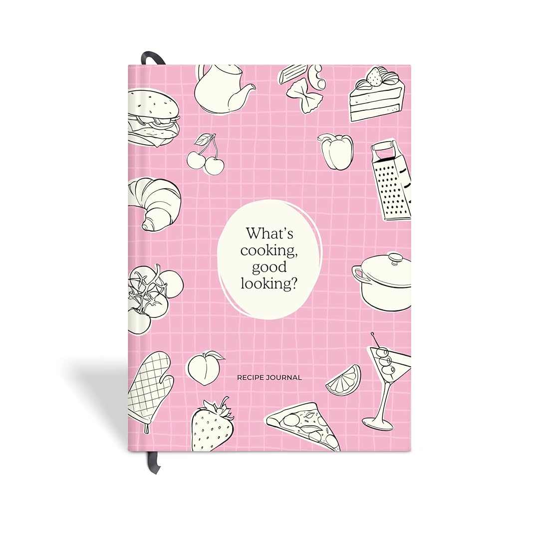 7mm Recipe Journal | Make your own Recipe and Cook Book | A5 Size | Hardbound and Laminated | Pink
