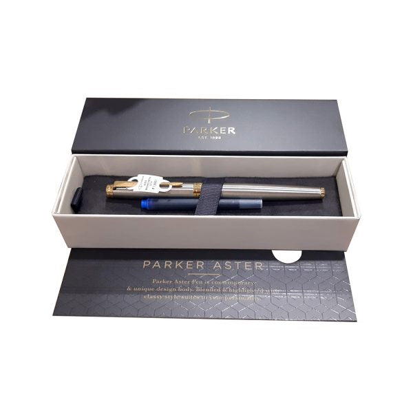 Parker Aster Brushed Metal GT Fountain Pen
