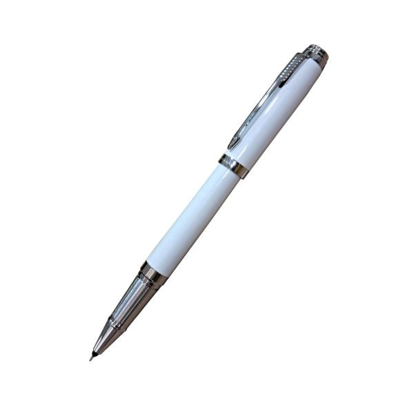 Parker Ambient White Chrome Trim Ball Pen + Rollerball Pen Gift Set