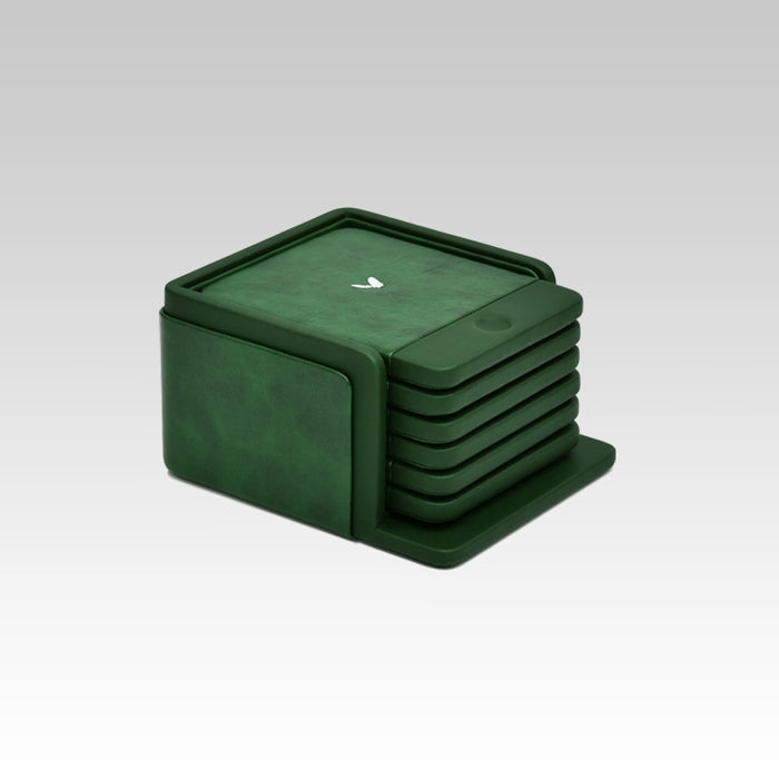 Unmet Desire Rectangular Coasters - Set of Six - Moderno - Olive Green