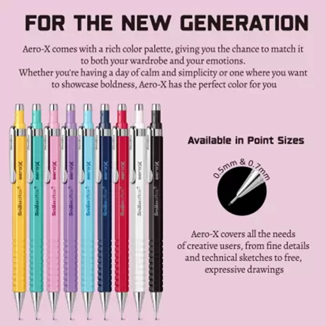 Scrikss | Aero-X | Mechanical Pencil | 0.7mm | Pink