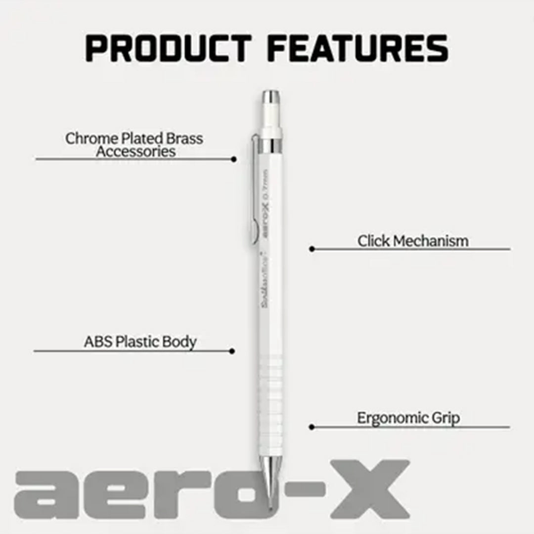 Scrikss | Aero-X | Mechanical Pencil | 0.7mm | White