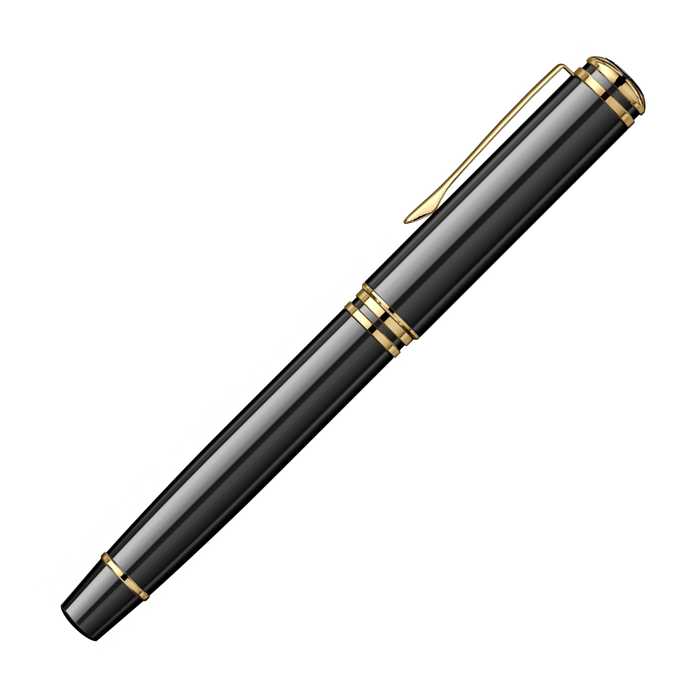 Scrikss Fortune Medium Nib Fountain Pen in Black GT