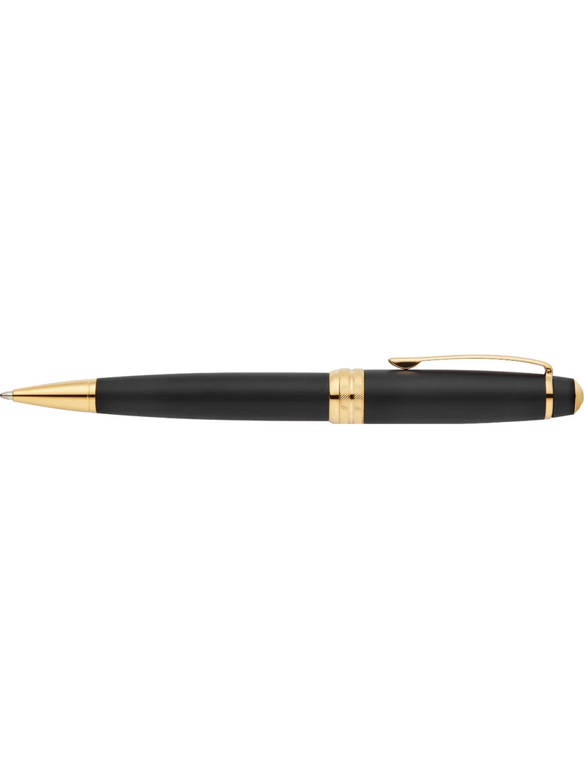 Cross AT0452-24 Bailey Matte Black Lacquer with 23KT Gold PVD Ballpoint Pen