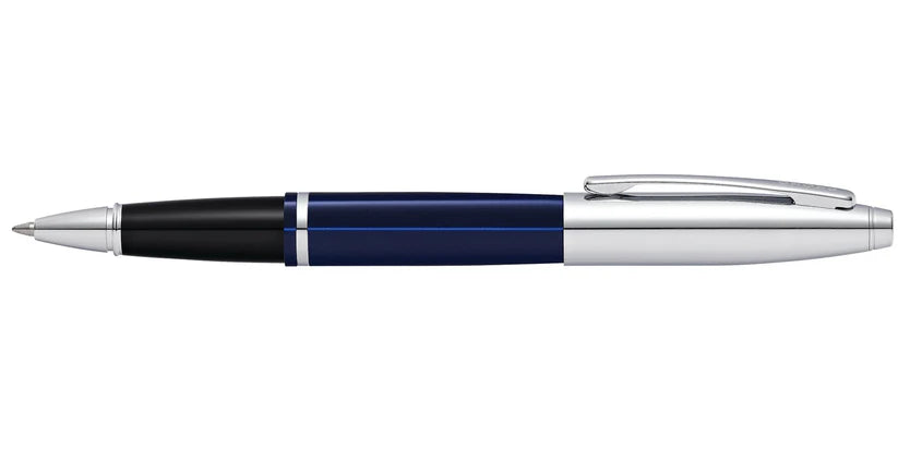 Cross AT0115-3 Calais™ Chrome & Blue Lacquer Rollerball Pen