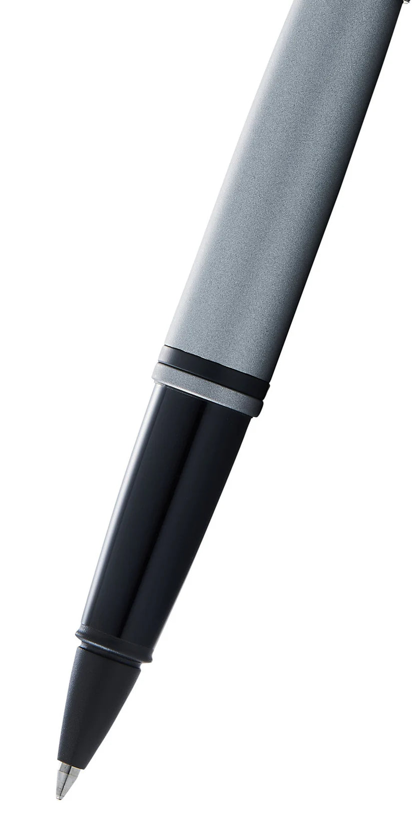 Cross AT0115-26 Calais™ Matte Gray and Black Lacquer Rollerball Pen