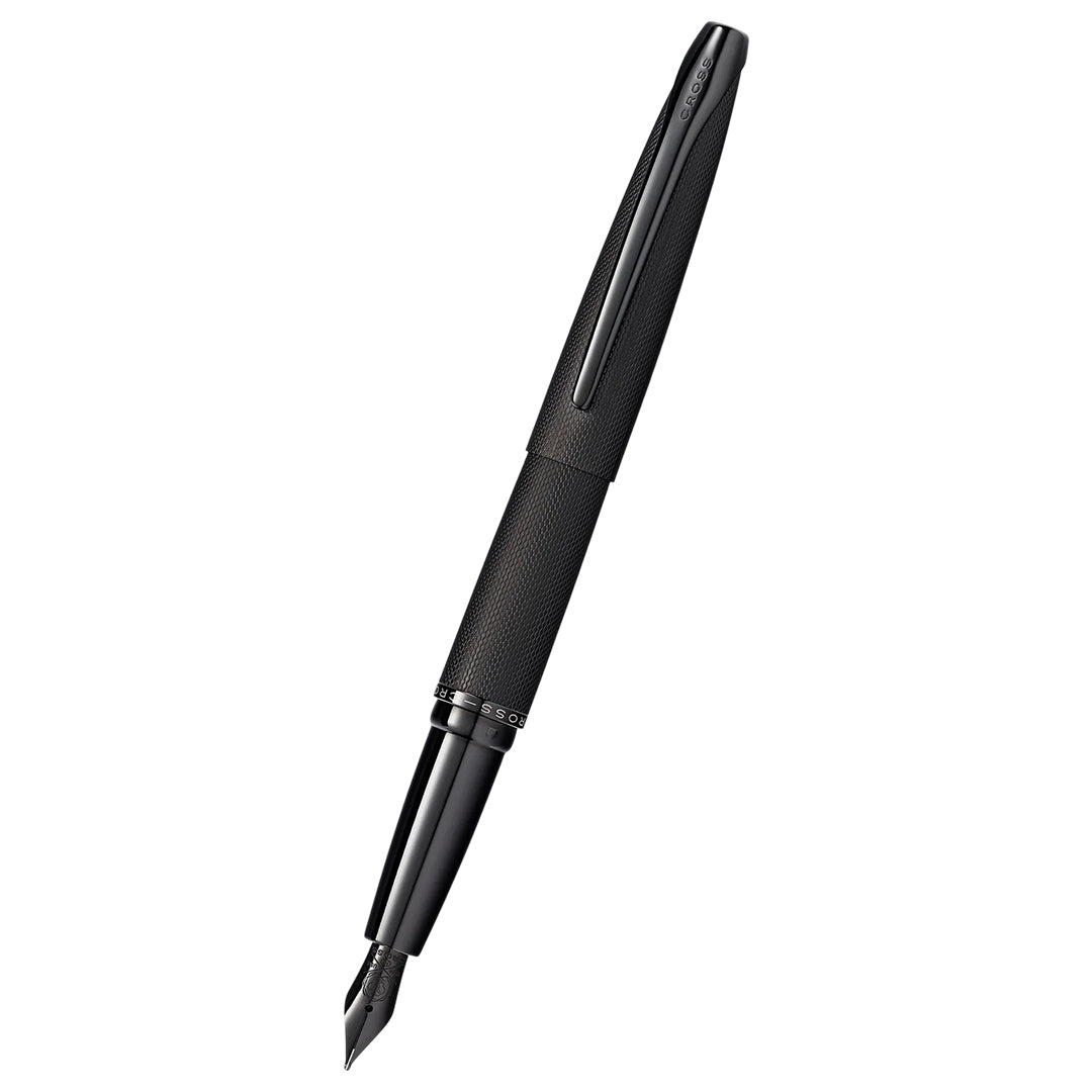 Cross AT0886-41MS ATX® Brushed Black Stainless Steel Medium Nib Fountain Pen