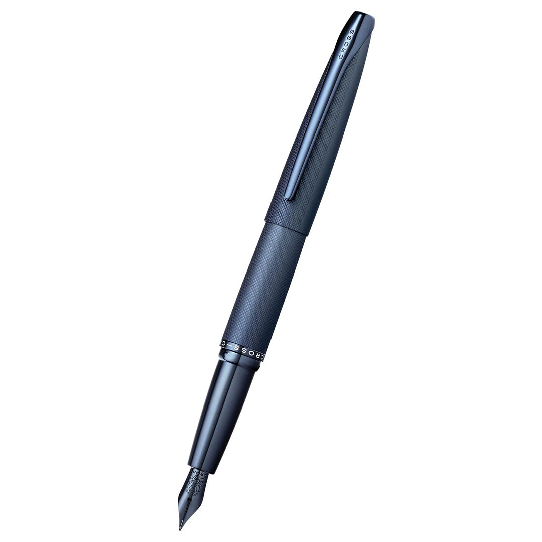Cross AT0886-45MS ATX® Sandblasted Dark Blue Stainless Steel Medium Nib Fountain Pen