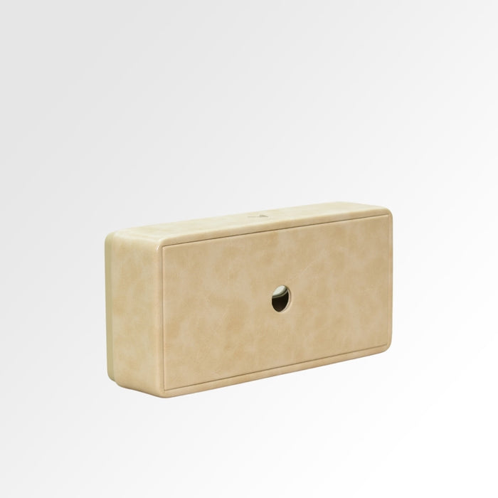 Unmet Desire Tissue Box Holder for Home and Office in Premium Faux Leather | Size: 9.5 x 4.5 x 2.5(H) Inches | Moderno Cream