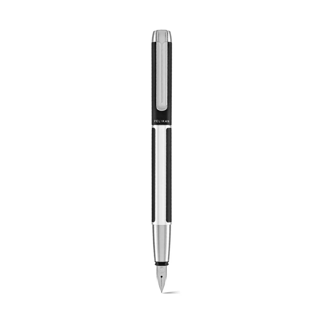 Pelikan Pura P40 Fountain Pen – Black Silver