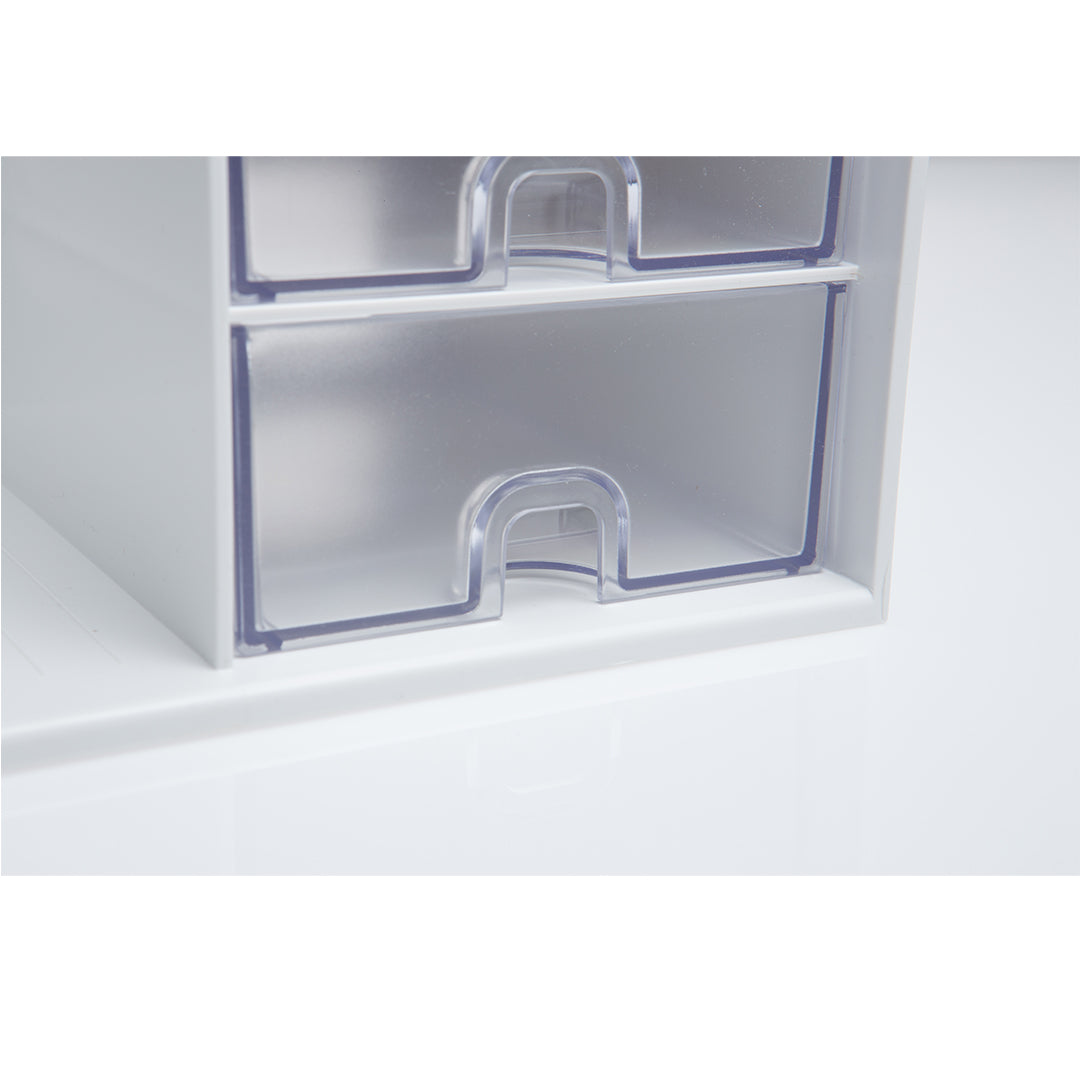 Sysmax | Book Rack With 2 Drawers | 2 Bookshelf |Organiser |White
