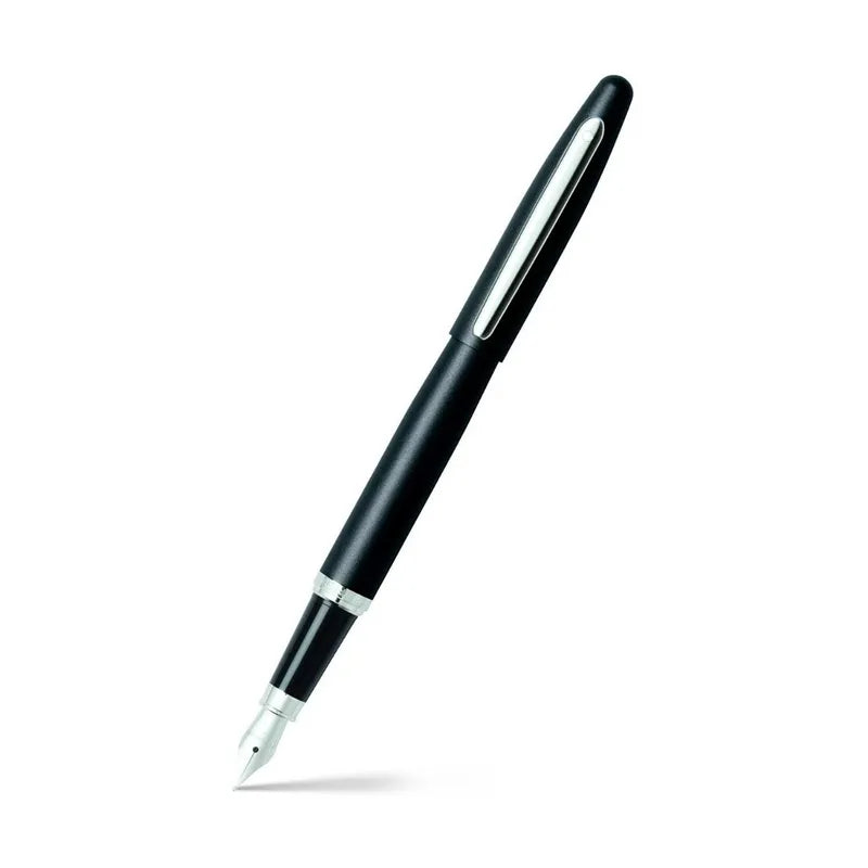 Sheaffer 9405 VFM Matte Black with Chrome-Plated Trim Fountain Pen Medium Nib
